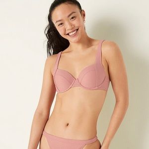 Victorias Secret PINK Ribbed Push Up Bikini Top